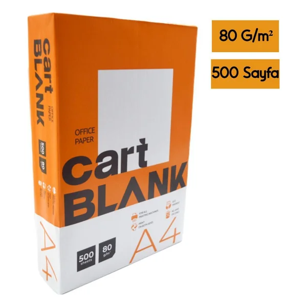 Cart Blank A4 Fotokopi Kağıdı 80 G/M2 500'lü Paket - Görsel 3