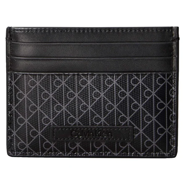 Calvin Klein Siyah Erkek Kartlık Emblem Aop Coated Ew Card Case - Görsel 2