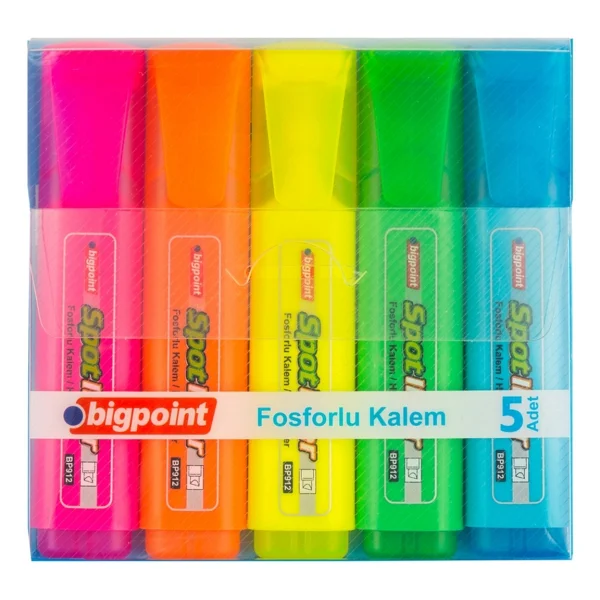 Bigpoint Spotliner 5'li Fosforlu Kalem Seti - Görsel 5