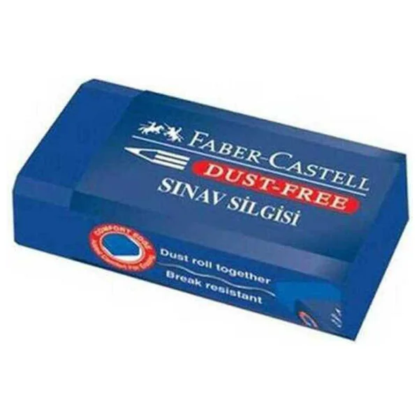 Faber Castell 187136 Dust Free Sınav Silgisi Küçük Boy Mavi - Görsel 2