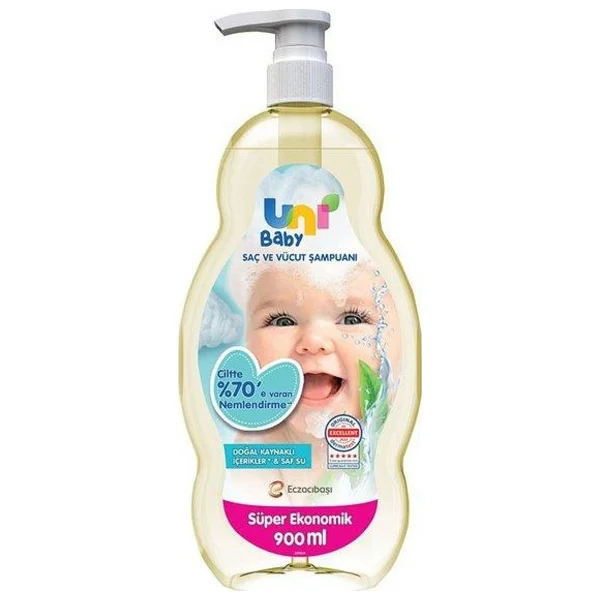 Uni Baby Saç Ve Vücut Şampuanı 900 Ml - Görsel 4