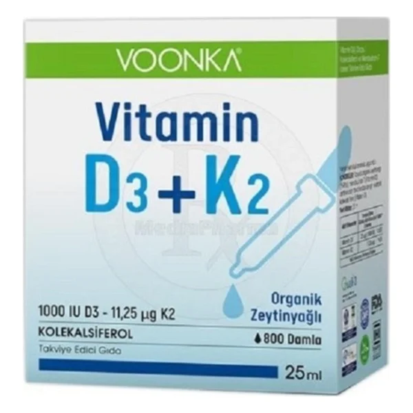 Voonka Vitamin D3+K2 Damla 25 Ml - Görsel 7