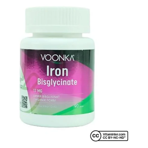 Voonka Iron Bisglycinate 90 Tablet - Görsel 5
