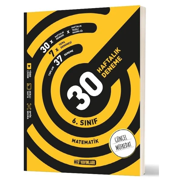 Hız Yayınları 6. Sınıf Matematik Haftalık Kazanım Denemeleri - Görsel 2
