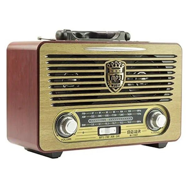 Meier M-110bt USB Sd Bluetooth Nostaljik Fm Radyo - Görsel 8