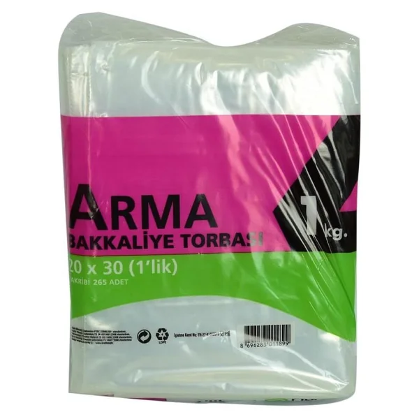 Arma Şeffaf Bakkaliye Torbası (Poşeti) 5Lik 30 X 52 - Görsel 6