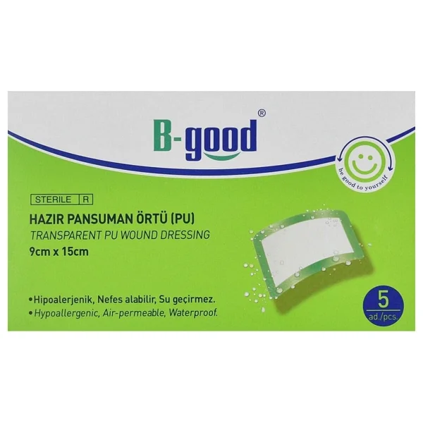 B-Good Şeffaf Hazır Pansuman 9x10 cm 10'lu Yara Örtüsü - Görsel 7