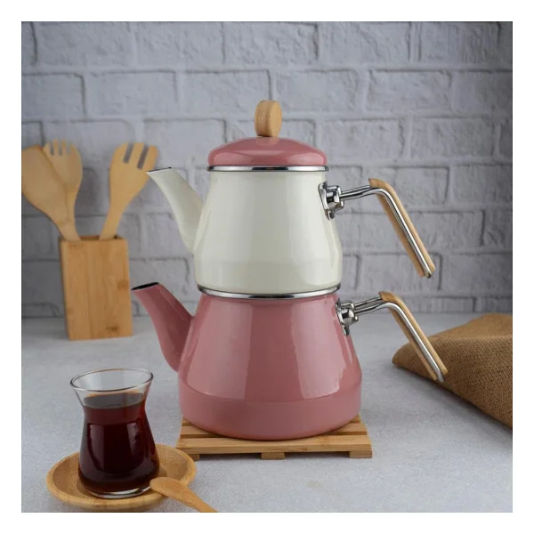 Acar Petit Fleur Xap-10430 Emaye Çaydanlık - Görsel 3
