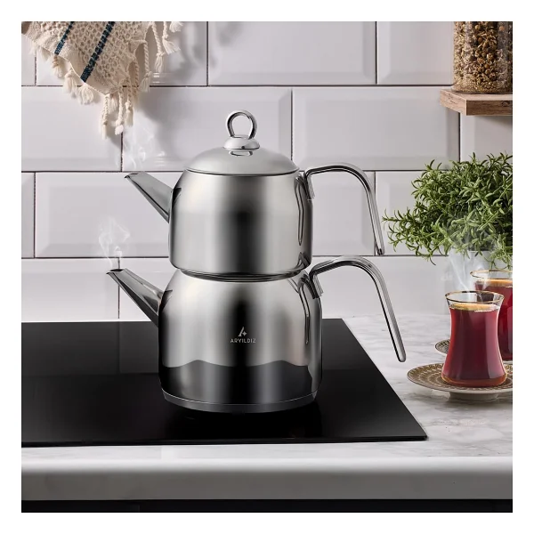 Acar Petit Fleur Xap-10430 Emaye Çaydanlık - Görsel 7