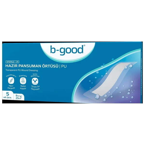 B-Good Şeffaf Hazır Pansuman 9x10 cm 10'lu Yara Örtüsü - Görsel 6