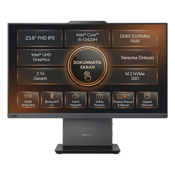Hp Proone 240 G10 D21fret Ultra 7 155u 8 GB 512 GB SSD Intel Graphics 23.8" Full HD All İn One PC - Görsel 8