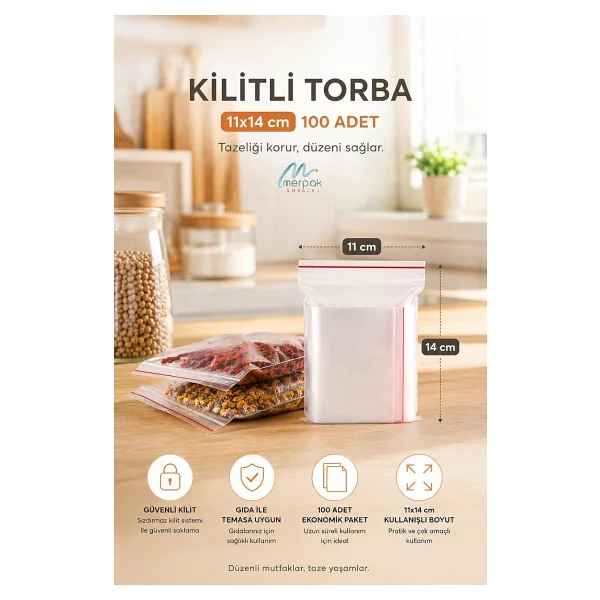 Arma Şeffaf Bakkaliye Torbası (Poşeti) 5Lik 30 X 52 - Görsel 4
