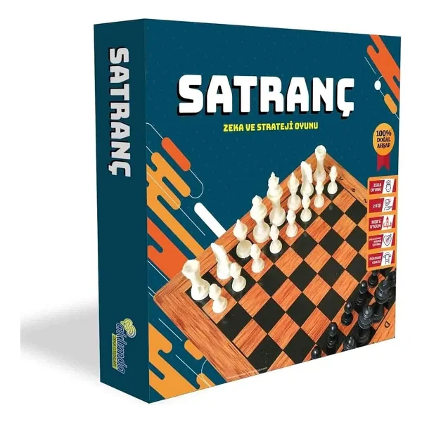 Mıknatıs Taşlı Ahşap Katlanabilir Kutulu Satranç Oyunu 12.5 Cm G610 - Görsel 6