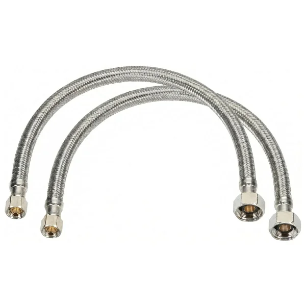2 Adet 3/8 Dişi Çelik Klozet Bağlantı Flex Hortumu Spirali 50 Cm - Görsel 9