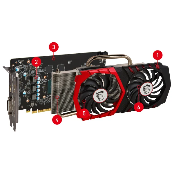 Msı GTX 1050 Tı Gaming X 4g 128 Bit Gddr5 4 GB Ekran Kartı - Görsel 6