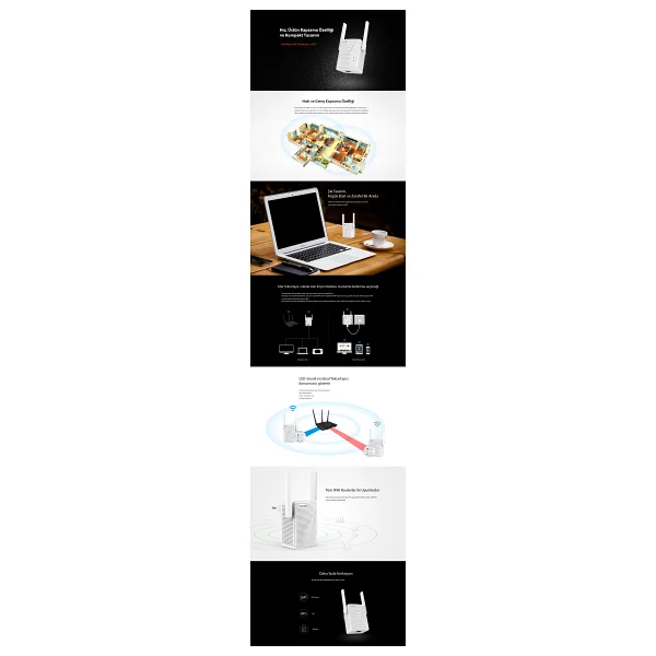 Tenda A301 300 Mbps Wi-Fi Güçlendirici - Görsel 4