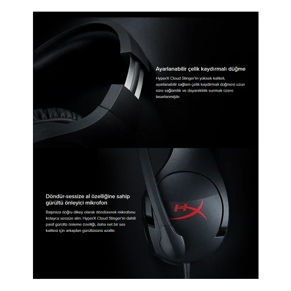 Hyperx Cloud Stinger Core 4p5j8aa Hx-Hscsc-Bk Kablolu Kulak Üstü Oyuncu Kulaklığı - Görsel 9