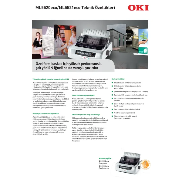 Oki Ml5520 Nokta Vuruşlu Yazıcı - Görsel 3