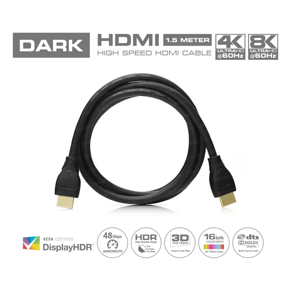 Dark Dk-HD-Cv21l150p 8K 1.5 M Hdmı Kablo - Görsel 8