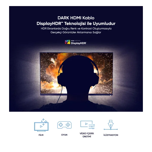 Dark Dk-HD-Cv21l150p 8K 1.5 M Hdmı Kablo - Görsel 8