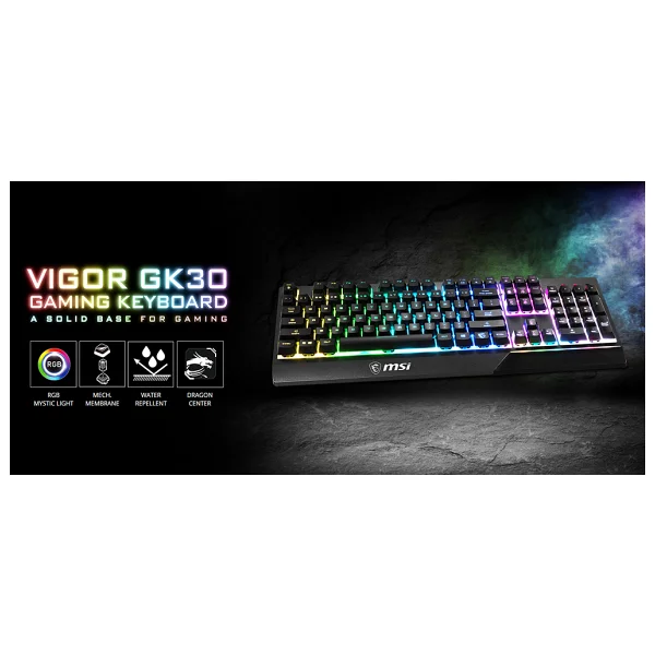 MSI Vigor GK30 RGB Kablolu Oyuncu Klavyesi - Görsel 6
