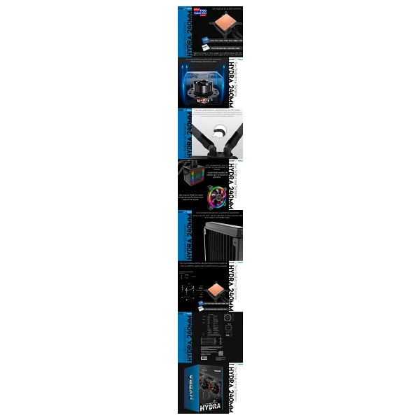 Gametech Hydra 240 Rainbow 240 Mm İşlemci Sıvı Soğutucu - Görsel 9