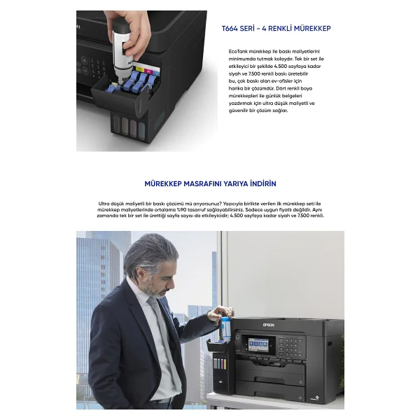 Epson T6643 Kırmızı Mürekkep - Görsel 4