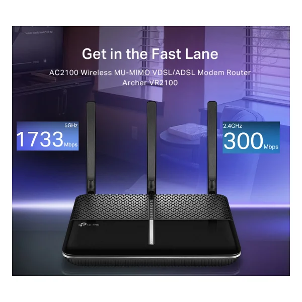 Tp-Link Archer Vr2100 4 Port 2100 Mbps 5ghz Vdsl2 Modem - Görsel 9