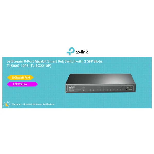 Tp-Link Tl-Sg2210p 8 Port 10/100/1000 Mbps Gigabit Switch - Görsel 5