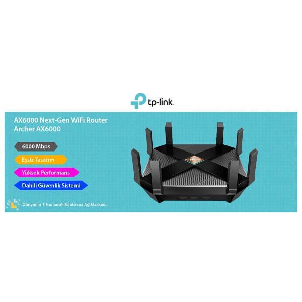 Tp-Link Archer Ax6000 8 Port 6000 Mbps Router - Görsel 8