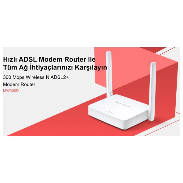 Mercusys Mw300d 3 Port 300 Mbps Adsl2+ Modem - Görsel 7