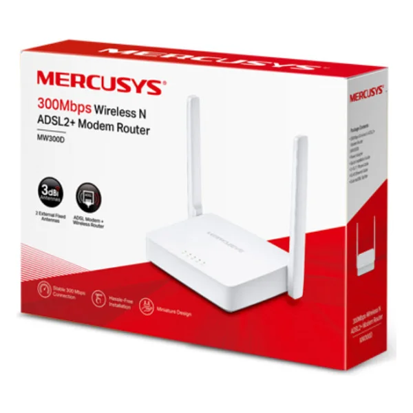 Mercusys Mw300d 3 Port 300 Mbps Adsl2+ Modem - Görsel 8
