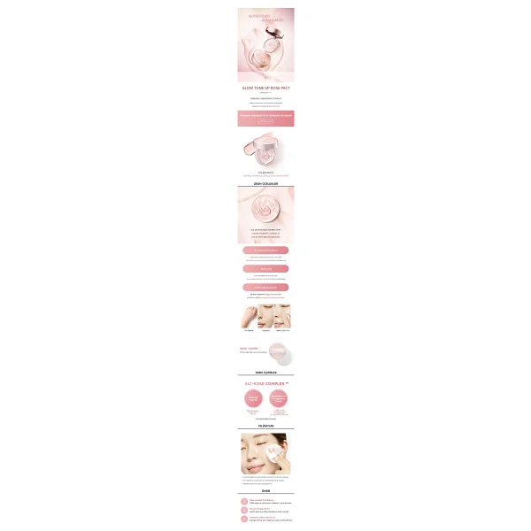 Missha Glow Tone Up Rose Pact Ton Eşitşeyici Spf 50 Pa++Krem Kapatıcı - Görsel 10