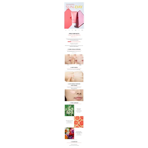 Missha Pure Block Tone-Up 50 Faktör 50 Ml Pembe Güneş Kremi - Görsel 7