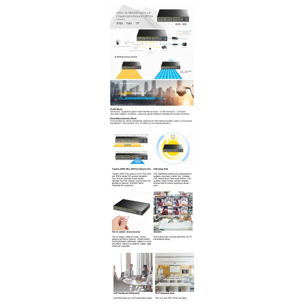 Cudy Fs1026ps1 24 Port 10/100 Mbps Gigabit Switch - Görsel 6