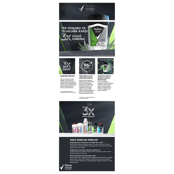Rexona Men Clinical Protection Active Fresh 45 Ml Erkek Stick Deodorant - Görsel 10