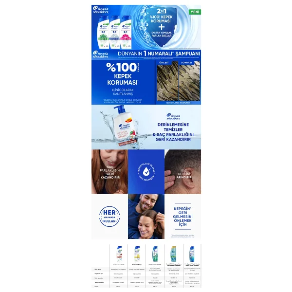 Head & Shoulders Mentol Ferahlığı 2'si 1 Arada 300 Ml Kepek Şampuanı - Görsel 10