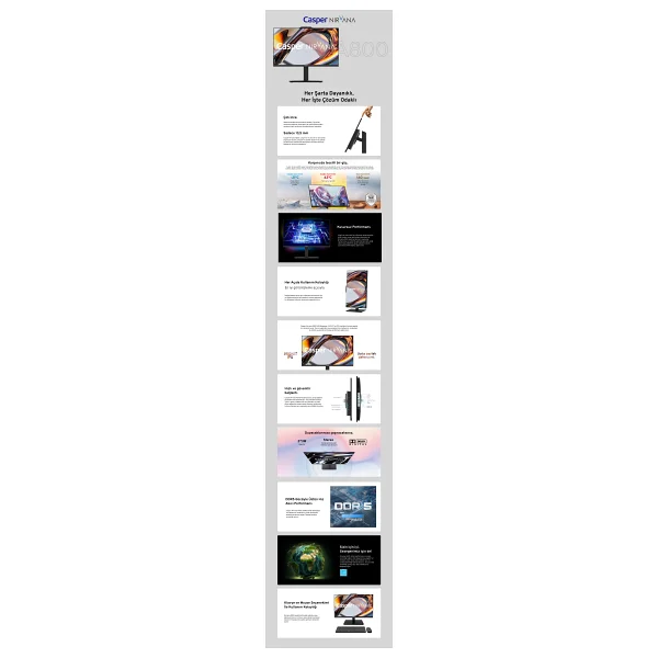Casper Nirvana A80.1342-Bv00x-V-S İ5-13420h 16 GB 500 GB SSD UHD Graphics 23.8" Full HD All İn One PC - Görsel 9