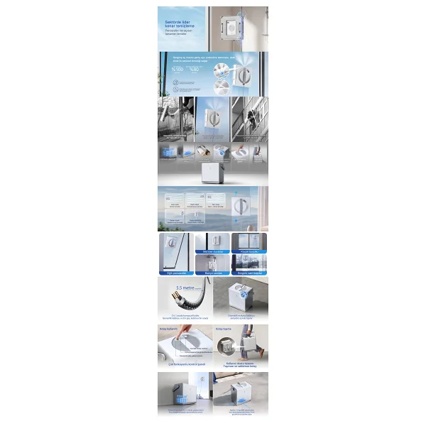 Ecovacs Winbot W2 Pro Cam Silme Robotu - Görsel 9
