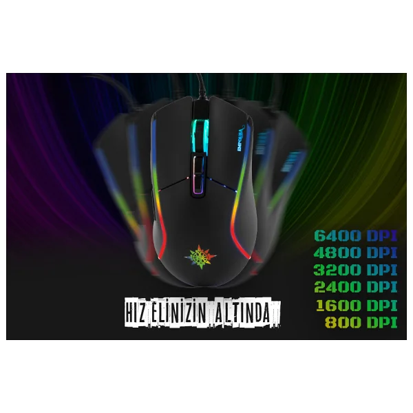 Inca Img-Gt16 RGB Kablolu Optik Oyuncu Mouse - Görsel 9
