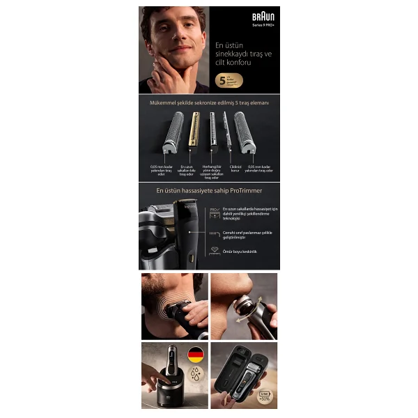 Braun Series 9 Pro Plus 9577cc Islak Ve Kuru Tıraş Makinesi - Görsel 10