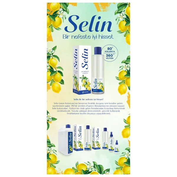 Selin Limon Sprey Kolonya 1 Lt - Görsel 9
