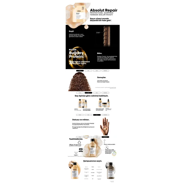 L'oreal Professionnel Absolut Repair Yıpranmış Saçlar İçin Onarıcı Refill Şampuan 500ml - Görsel 10