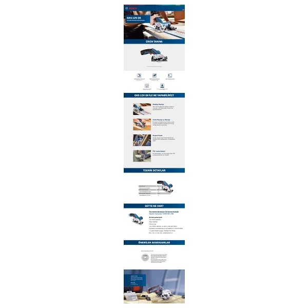 Bosch Gks 12v-26 Aküsüz Daire Testere - Görsel 9