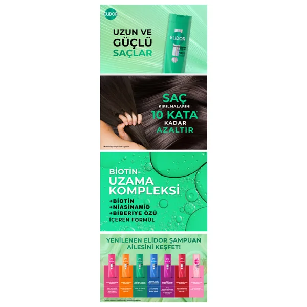 Elidor Superblend Sağlıklı Uzayan Saçlar 400 Ml Şampuan - Görsel 9