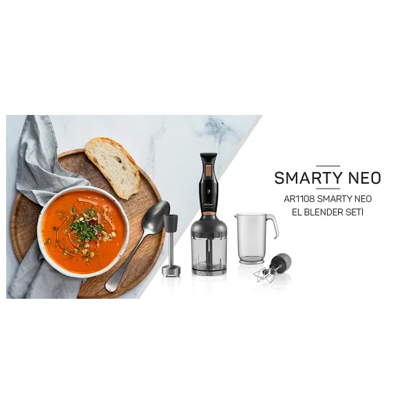 Arzum Ar1108-S Smarty Neo Siyah 900 W Blender Seti - Görsel 6