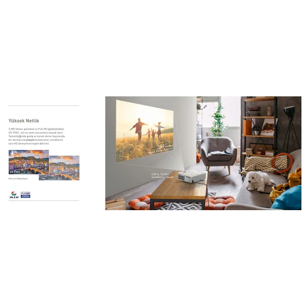 Epson Co-Fh01 3000 Lümen Full HD Projeksiyon Cihazı - Görsel 9
