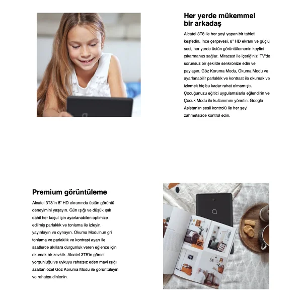 Alcatel 3t8 2020 32 GB 8" Tablet - Görsel 5