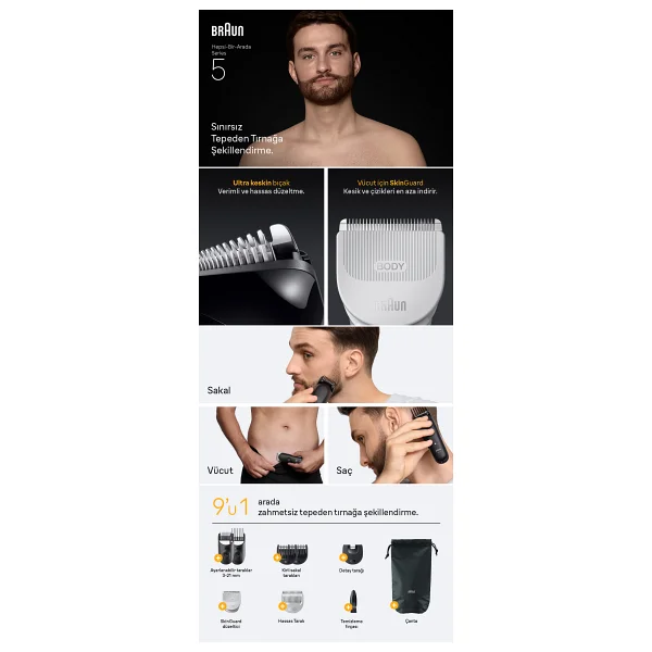 Braun Series 5 Aıo5540 9'u 1 Arada Erkek Bakım Seti - Görsel 7