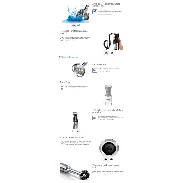 Bosch Msm67170 Ergomixx 750 W Blender Seti - Görsel 2